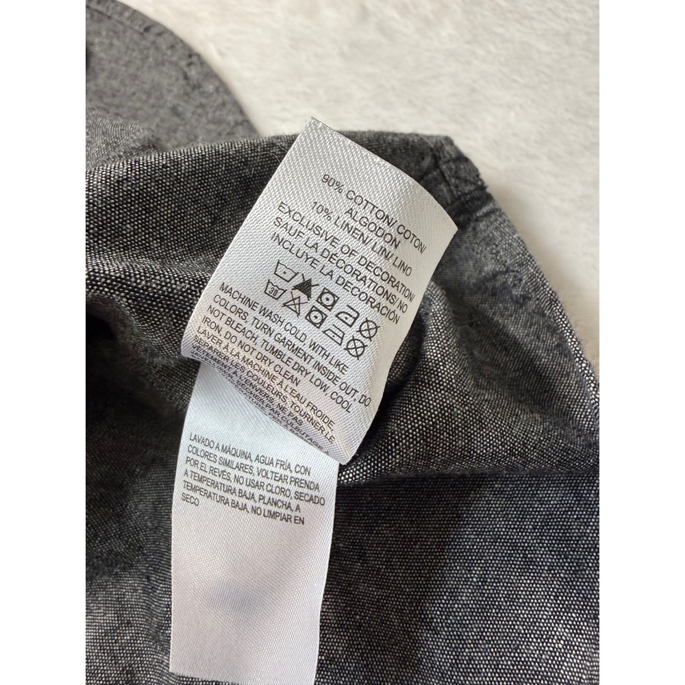 NWT Lucky Brand Coors Banquet Rodeo Western Shirt Mens Large Grey Cotton Linen - Picture 5 of 7